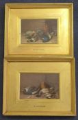 William Cruikshank (1848-1922)pair of oils on ivory,Still lifes of game,signed,4.75 x 7in.