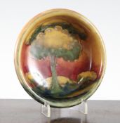 A Moorcroft Eventide pattern small bowl, c.1920, impressed marks including Made in England and