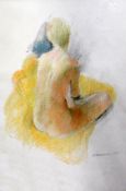 Bill Thomson (1926-1988)pastel,Seated female nude,signed and dated 1979,19.5 x 14.25in.