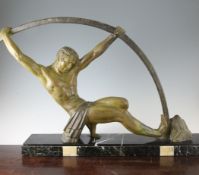 Demetre H. Chiparus (1886-1947). "L`Age Du Bronze", a large patinated metal figure of a man
