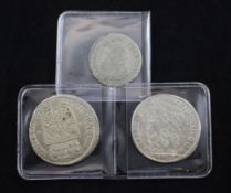 German States - Brandenburg, Friedrich III (1688-1701) silver coinage: a 2/3 Thaler/Gulden 1689(LCS)