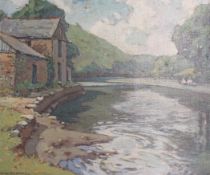Hurst Balmford (1871-1950)oil on canvas,The River at Lerryn,signed,18 x 22in.