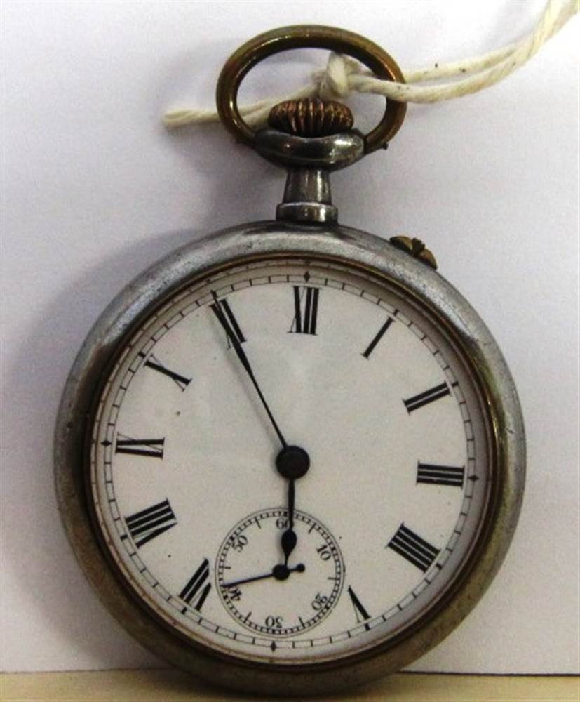 ANONYMOUS, AN UNUSUAL SWISS GUNMETAL CASED OPEN FACED POCKET WATCH with perpetual calendar to the