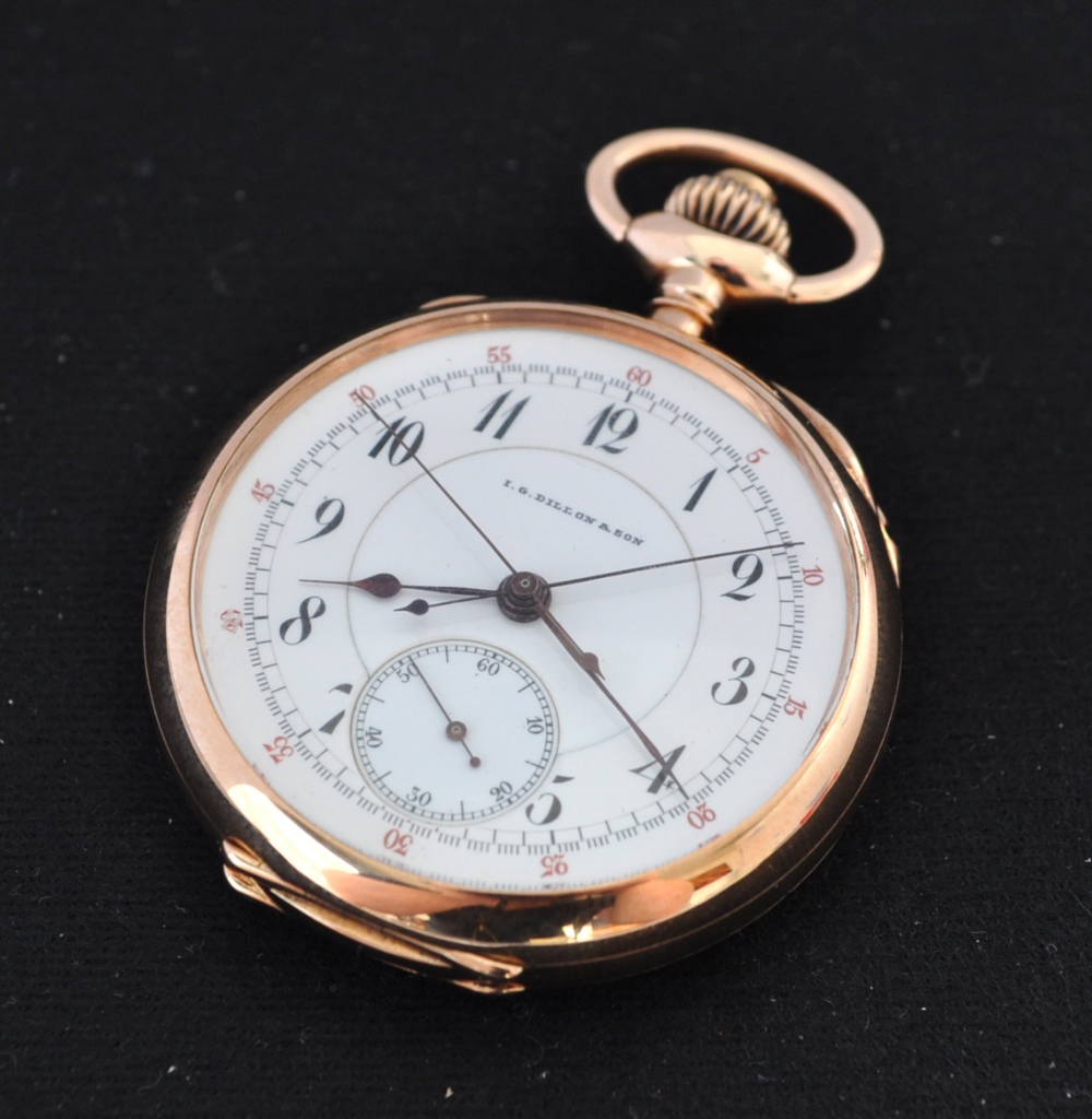 Ch Meylan Pocket watch chronograph "à  rattrapante". Ch Meylan au Brassus Chronographe à