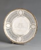 The winner's trophy for the Women's Singles at the 1910 US National Indoor Championship won by the