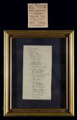The signatures of the first post-war Manchester United squad season 1946-47,
20 signatures in in