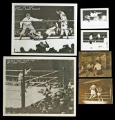 Six vintage boxing photographs,
including a 10 by 8in. of the famous Dempsey v Tunney  'Long