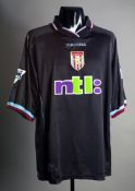 David Ginola: a black Aston Villa away jersey season 2000-01,
short-sleeved, Premier League