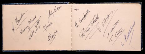 A horse racing autograph album circa 1955-1957,
signatures including The Earl of Derby, Joe