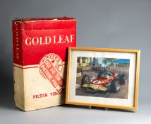 Gold Leaf Team Lotus set of four prints after Michael Turner,
each signed and dated '68 on the