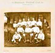 An official photograph of Shamrock Football Club season 1899-1900,
the sepia-toned 8 1/2 by 11 1/