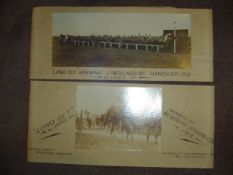 Two original photographs featuring the victory of "Long Set" in the 1912 Lincolnshire Handicap,