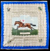 A ladies silk scarf commemorating the victory of the Madame Volterra's French-bred Phil Drake in the