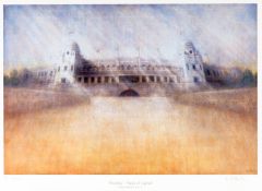 After Emma Alcock (contemporary)
WEMBLEY - VENUE OF LEGENDS
a colour print signed in pencil by the