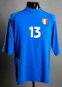 Massimo Ambrosini: a blue Italy No.13 2000 Sydney Olympic Games jersey,
short-sleeved, the reverse