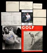 A superb and near-complete collection of autographs of the European golfers who have played in Ryder
