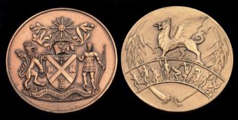 Two Commonwealth Games participant's medals for 1958 and 1966,
for Cardiff, Wales, and Kingston,