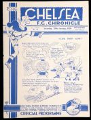 Chelsea v Manchester United programme 28th January 1939