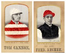 A group of four prints/stevengraphs of jockeys,
comprising: i) an Illustrated Sporting & Dramatic