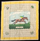 A ladies silk scarf commemorating the victory of Sir Victor Sassoon's St Paddy in the 1960 Derby,
in