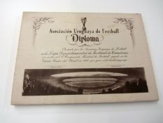 A Uruguayan Football Association 1950 World Cup diploma,
awarded to the regional football league