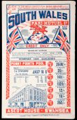 30 football pools coupons for the South Wales Pari-Mutuel dating from 1938 and 1939