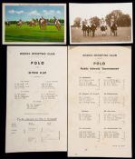 12 programmes for polo matches at the Gezira Sporting Club in Egypt circa 1936/37,
the lot also