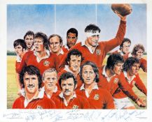 A limited edition print titled "The Dream Lions",
by the artist Ralph Sweeney, numbered 58/1997,