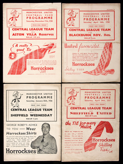 Manchester United v Aston Villa reserves programme 17th December 1938