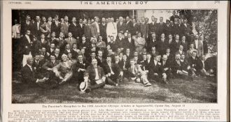 A magazine plate of the American London 1908 Olympic Games athletes at a welcome home reception