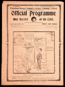Tottenham Hotspur v Manchester United programme F.A. Cup 4th Round 30th January 1926