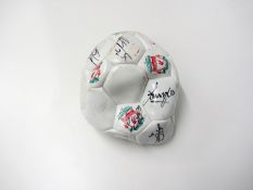 A Liverpool team-signed souvenir club football 1990s
approx. 18 signatures in black marker pen,