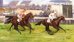 Charles Frederick Noble (20th century)
THE FINISH OF THE 1931 DERBY WON BY CAMERONIAN
signed and