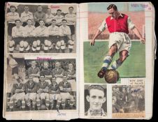 A football autograph album compiled in seasons 1951-52 and 1952-53,
a large ledger pasted with