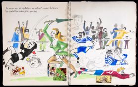 A sketchbook by the Belgian comic book artist Pierre Seron (born 1942) entirely featuring
