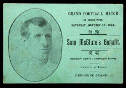 A ticket for Sam McClure's Benefit Match Blackburn Rovers v Accrington Stanley played at Ewood