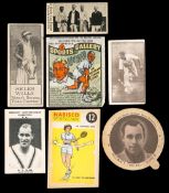 29 various collectors cards featuring tennis,
publishers including Dominion Chocolate, Sports