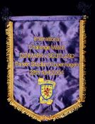 An official Scottish Football Association pennant for the Denmark v Scotland international played at