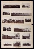 Private, unpublished photographs taken at Bath races in 1901,
eight photographs, various size, on