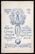 F.A. Cup Final programme Tottenham Hotspur v Wolverhampton Wanderers 23rd April 1921 played at