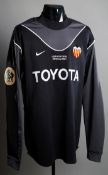 Santiago Canizares: a black & grey Valencia goalkeeping jersey from the 2004 UEFA Cup final v