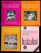 75 Wimbledon Tennis Championship programmes,
post-war collection with examples from the 1950s to