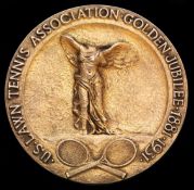 A U.S. Lawn Tennis Association Golden Jubilee medal presented to Bill Tilden at the Parade of