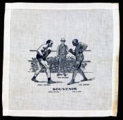 A souvenir of the James Jeffries v Jack Johnson at Reno, Nevada 4th July 1910,
in the form of a