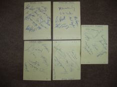 1950s Football team autographs,
on pages removed from an album, Stoke City, Ipswich Town, Lincoln