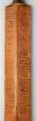 A signed cricket bat dated 1923-24,
signed in ink to the reverse by the England and South Africa