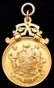 A 15ct. gold 1920 F.A. Cup winner's medal awarded to Sam Hardy of Aston Villa,
inscribed 1920,