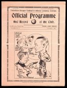 Tottenham Hotspur v Manchester United programme 9th October 1937