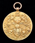 A 9ct. gold 1913 Inter-City football match medal,
inscribed INTER CITY FOOTBALL MATCH 1913, LONDON v