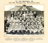 A superb b&w period photograph of the three Birmingham region football teams that reached the 1957